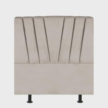 Imagem de Cabeceira Estofada Bélgica 120cm Viúva Solteirão Para Cama Box Quarto Corino Bege - Ahz Móveis