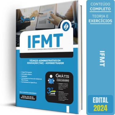 Imagem de Apostila Ifmt 2024 Técnico-Administrativo Em Educação Tae