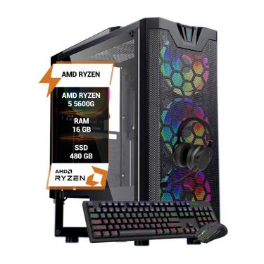 Imagem de Pc Gamer Amd Ryzen 5 5600G Memória 16Gb Ram Ddr4 Ssd 480Gb