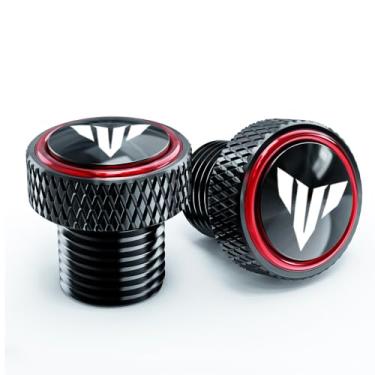 Imagem de MOWOK Para Yamaha MT 03 07 09 10 MT07 MT09 SP MT03 FZ09 FZ07 Acessórios de motocicleta M10*1,25 Tampa de parafuso de alumínio para espelho traseiro (vermelho, para MT 07 09 10 25)