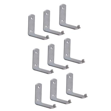 Imagem de Kit 9 Suporte Para Extintor De Incêndio Chapa L 2 Furo 6x5cm