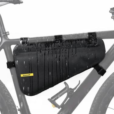 Imagem de Rhinowalk Bolsa para quadro de bicicleta, bolsa triangular para bicicleta, tubo superior à prova d'água, adequado para esportes de estrada, mountain bike, bicicleta de cascalho