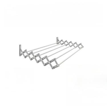 Imagem de Varal Sanfonado De Parede Aluminio 120 CM