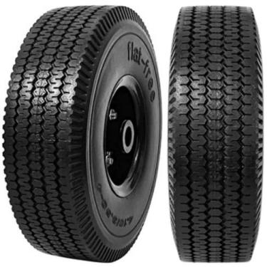 Imagem de Rodízio Pneu Maciço 4.10/3.50-4 Carrinho 26cm Não Fura 100kg Eixo 3/4 