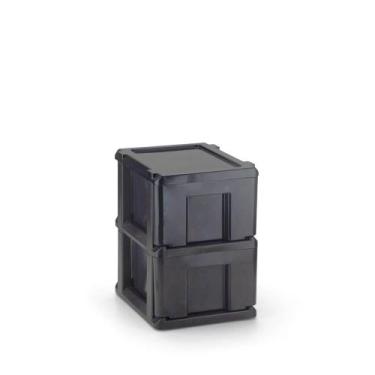 Imagem de Gaveteiro Paris Preto 2 Gavetas 1106 - Agraplast