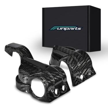 Imagem de Funparts Protetor de sapato de garfo de fibra de carbono para bicicleta suja SX SXF XC XCF XCW EXC EXCF TPI SIX DAYS 150 250 300 350 450 2016-2022