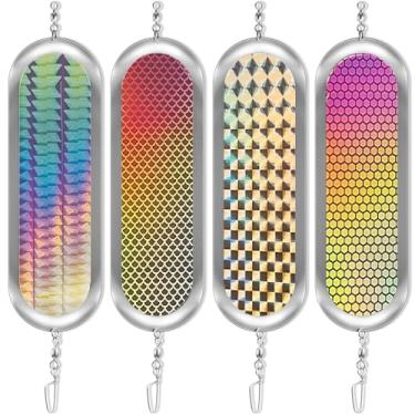 Imagem de Glooglitter 4 peças Kokanee Dodger pisca-pisca pesca salmão pesca peixe (28 polegadas)