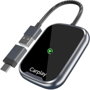 Imagem de RumJingFyee Adaptador Carplay Sem Fio Para Apple Carplay, Fácil De Atualizar O Com Fio, Conectividade Instantânea, Dongle Super Mini Car Play Iphone Adequado Carros Integrado
