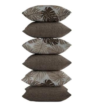 Imagem de Capas para Almofada 6 Pçs Estampada 0,45 x 0,45(3-Triang Amarela 3-Amarela)