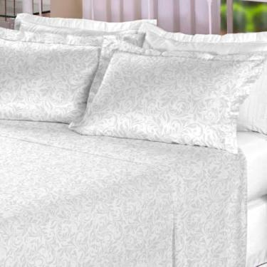 Imagem de Jogo de Lençol King 4 Peças – Percal 300 Fios 100% Algodão – Arabesco – Macio e Durável | CURI HOME