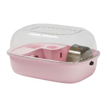 Imagem de WeiLaiKeQi CAGA de HAMSTER CAGA PEQUENA CAGA de CAGA de PEQUENA TOP ABERTA DO HOUSE HAMESTER para O HEDEREIRO de PEQUENOS de PLAVIDOS de AGODURA PEQUENO de, Rosa