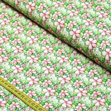 Imagem de Tecido Estampado Para Patchwork - Tartar : Flores (0,50x1,50) - Fabric