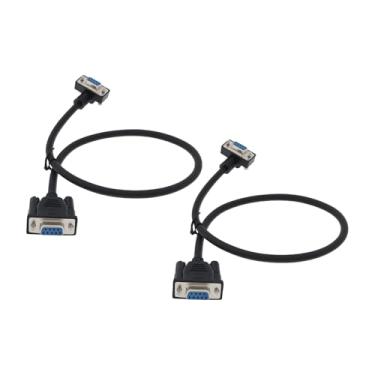 Imagem de SING F LTD 2X DB9 RS232 9 pinos 90 graus fêmea reta para cabo de conexão de porta serial fêmea dobrado para equipamento de rede de comunicação de dados