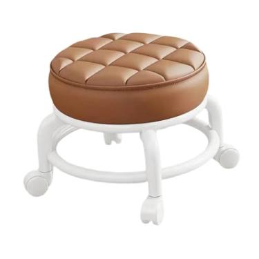 Imagem de Bothyi Bancos de banco baixo do assento de rolos rodízios giratórios universais, polia de cadeira giratória confortável para cozinha e sala de estar, CafÉ