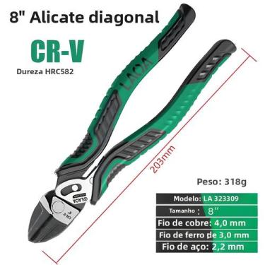 Imagem de Alicate de Fio Diagonal CR-V - Eixo Duplo, Corte de Fio com Economia d