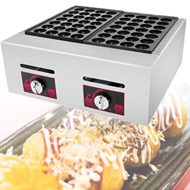 Imagem de Takoyaki Maker, assadeira japonesa de bola de polvo Takoyaki, máquina Takoyaki, assadeira de bola de polvo, máquina de assar panqueca, assadeira multifuncional, assadeira de 56 furos