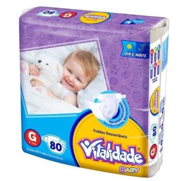 Imagem de Fralda Destartável INFANTIL Mega Pacotão VITALIDADE BABY Fraldas Infan