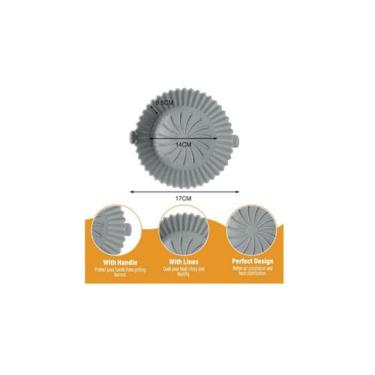 Imagem de Cesta de silicone reutilizável para cozinha air fryer e forno - KITCHE