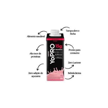 Imagem de Kit C/ 12 Unidades Yopro Danone Morango 15g Proteina