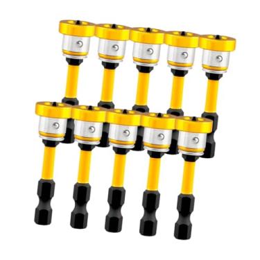 Imagem de IEUDNS Posicionamento de bits de chave de fenda, ferramenta de cabeça de lote, acessório para serviço pesado, parafuso de aço para marcenaria, haste, Amarelo