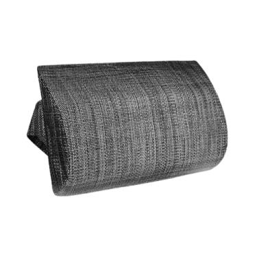 Imagem de Fenteer Travesseiro de cabeça de lounge com alça com alça de enchimento de esponja reclinável encosto de pillow colapso para cadeiras de praia para cadeiras, Preto Cinza