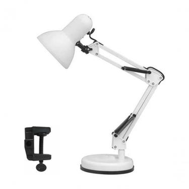 Imagem de Luminária Pixar Mesa Garra 2 Em 1 Leitura Articulável Branca