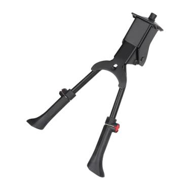 Imagem de JicSuXi Descanso de bicicleta com apoio lateral, pernas duplas resistentes, acessórios de suporte de liga de aço, preto para bicicletas de 24 a 29 polegadas