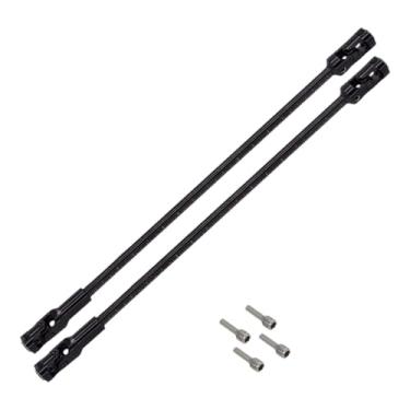 Imagem de menolana Peças de modificação do eixo de transmissão da junta do eixo de transmissão 2,68"-9,02" para veículos de esteira RC 1/10, carros de escalada, Preto 1 Par