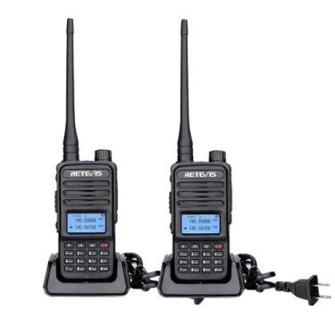 Imagem de Walkie Talkies Retevis RT85 de banda dupla de longo alcance, pacote co