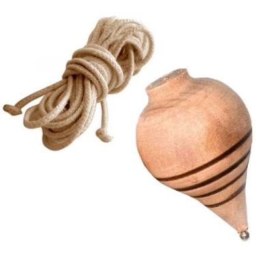 Imagem de 60 Pião De Madeira Com Fieira Brinquedo Antigo Retrô Vintage - Evolver