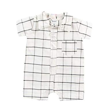 Imagem de Macacão Curto para Bebê Estampa Gola RN Boston Preto, Biramar Baby, Preto