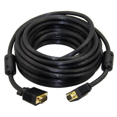 Imagem de Cabo Nwt Para Monitor Vga Hd15m X Hd15m 20m Preto Com Filtro