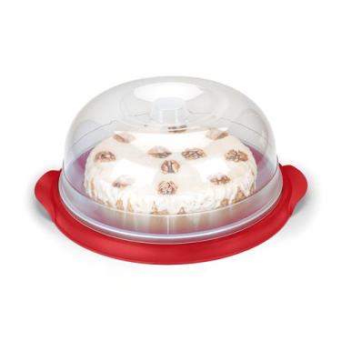Imagem de Boleira Plástica com Tampa Transparente 27cm Porta Bolo Redonda Resist