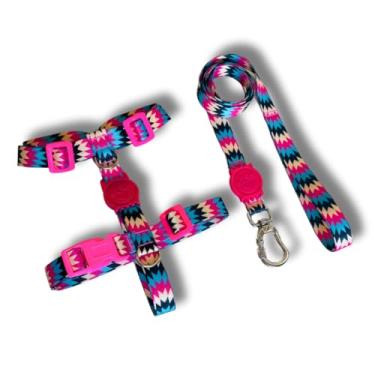 Imagem de Coleira Peitoral Tipo H para Cães - Anti-Puxão com Guia de 1,10m | Varias Estampas (Xplosion,G)