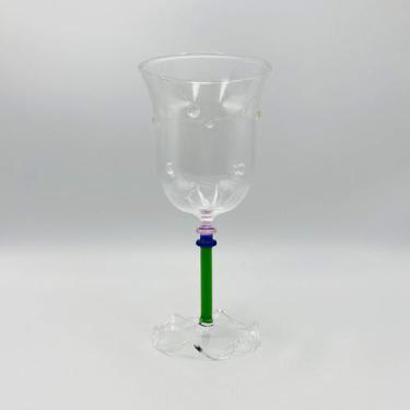 Imagem de Taça de Vidro colorida Pé Ondulado 300ml - rv