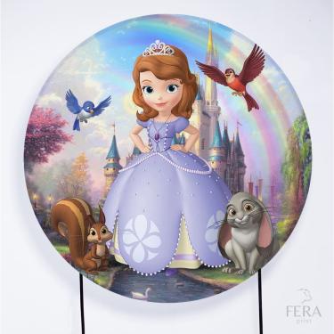 Imagem de Painel Decorativo para Festa 1,80x1,80 metros Vesti Fácil com Elástico Princesa Sofia - Fera Print