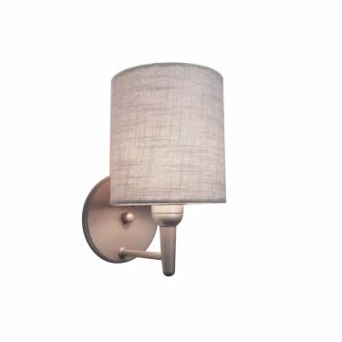 Imagem de Arandela Cilindrica Md-2009 Base Cinza Cúpula em Tecido 14x15cm Cinza - Bivolt