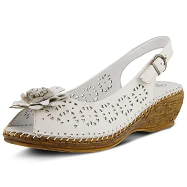 Imagem de Spring Step Sandália feminina Belford, Couro branco, 5