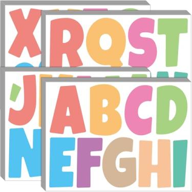 Imagem de Bemeol Bulletin Board Letters 390 Pcs 4 Inch Alphabet Letter Stickers for Poster Board Stick on Letters for Bulletin Board Classroom School Home Office Decor(Colorful)