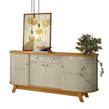 Imagem de Buffet Aparador Para Sala Mônaco - 7 Decor Cumaru E Opala