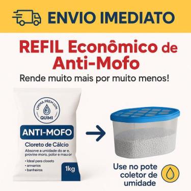 Imagem de Cloreto de calcio 100% puro anti mofo guarda roupa em bolinhas 1KG - Q