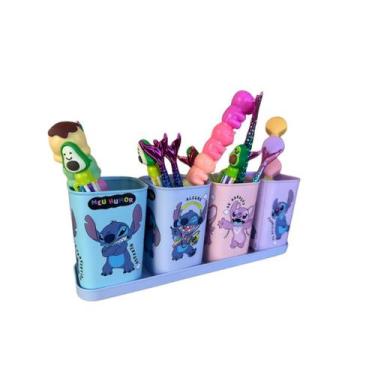 Imagem de Porta Canetas ou lápis organizador de mesa Stitch plasutil - Plasútil