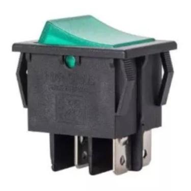 Imagem de Botão gangorra interruptor bipolar 10a iluminação verde 29223 margiriu