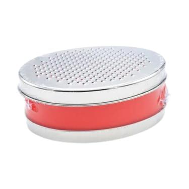 Imagem de Ｂｅｓｇａ Ralador de Queijo com Recipiente Ralador de Legumes Frutas de Queijo aço Inoxidável para Chocolate Gengibre Cenoura Limão, Vermelho