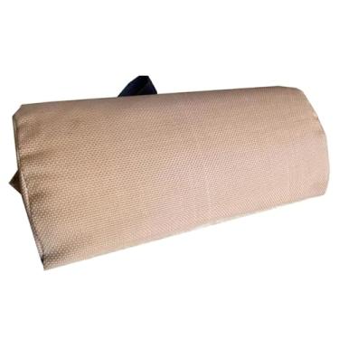 Imagem de Bothyi Almofada de cabeça para espreguiçadeira ao ar livre, almofada de encosto de cabeça para cadeiras de praia com faixa elástica, acessórios, de fácil de, Cáqui