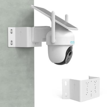 Imagem de TIUIHU Suporte de montagem de canto de 90 graus compatível com AOSU SolarCam série D1 e câmeras de segurança ANSQUE sem fio ao ar livre (GU01/SA01) (branco)
