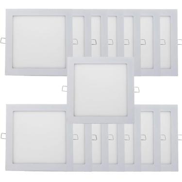 Imagem de Kit 15 Plafon Painel Led Luminária Downlight 18w Embutir