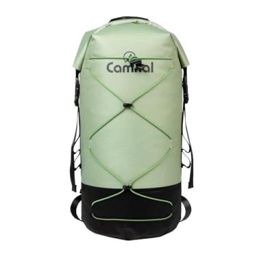 Imagem de predolo Mochila seca de 20L com separação de seco e molhado, bolsa de caminhada para acampamento, vela, surf, pesca, passeios de barco, acampamento, canoagem, Verde