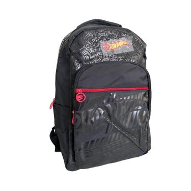 Imagem de Mochila Escolar Infantil De Costas Preta Hot Wheels - Luxcel