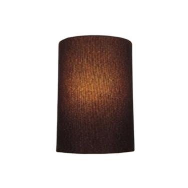 Imagem de Arandela Meia Cana Retro Md-2003 Cúpula em Tecido 25/18x10cm Café - Bivolt